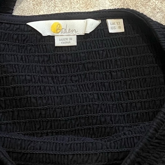 NEW Boden Puff Short Sleeve Square Neck black pullover semi fitted top blouse 8 - Picture 7 of 11